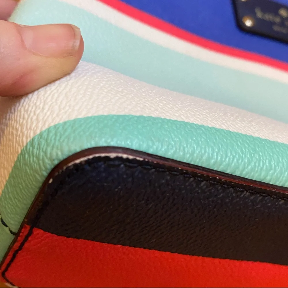 KATE SPADE Wellesley Hanna Stripe Crossbody Shoulder Purse Handbag Multicolor